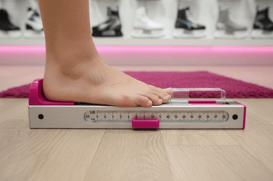 Sådan måler du dine fødder til figureskøjteskridskor - Tinas Figure Skating Shop