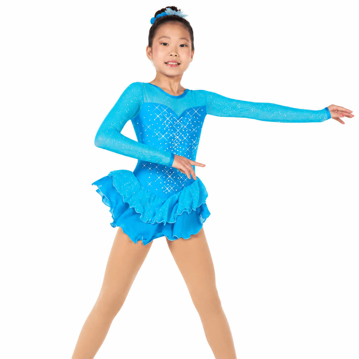 Crystal Kisses Dress: Turquoise - Tinas Figure Skating Shop