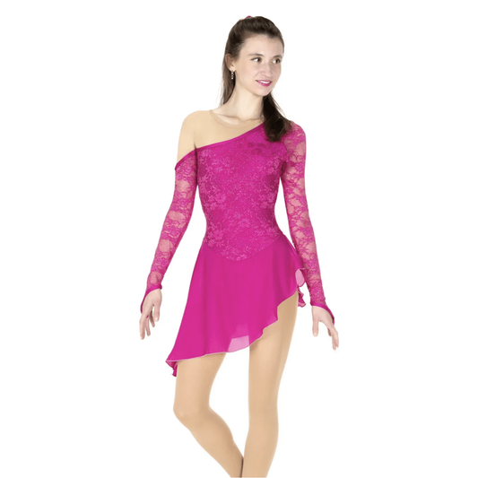 220 Bare Shoulder Dress Deep Pink